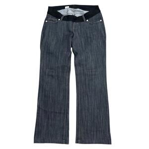 Women's Maternity Dark Wash Denim Jeans with Stretch Waistband